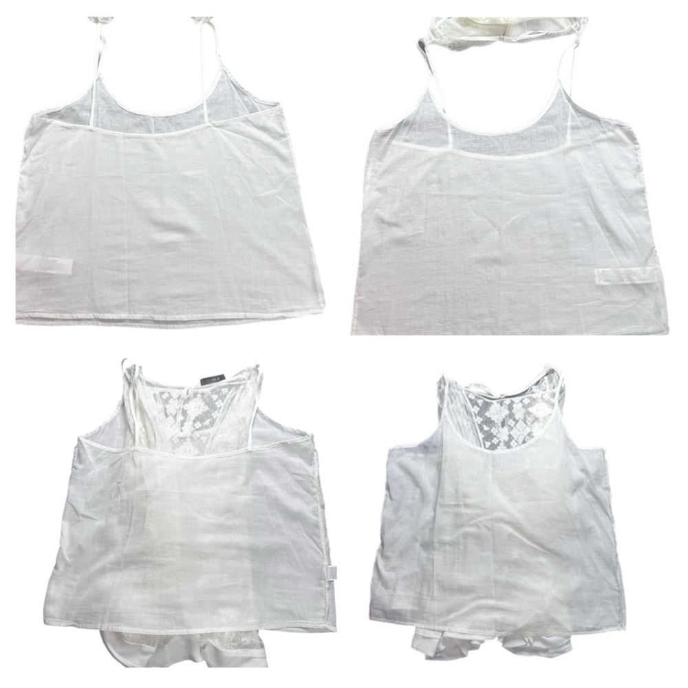 Zara Basic White Embroidered Lace Flutter Sleeve … - image 5